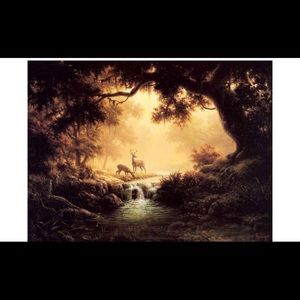 Vintage framed Delhart Windburg print